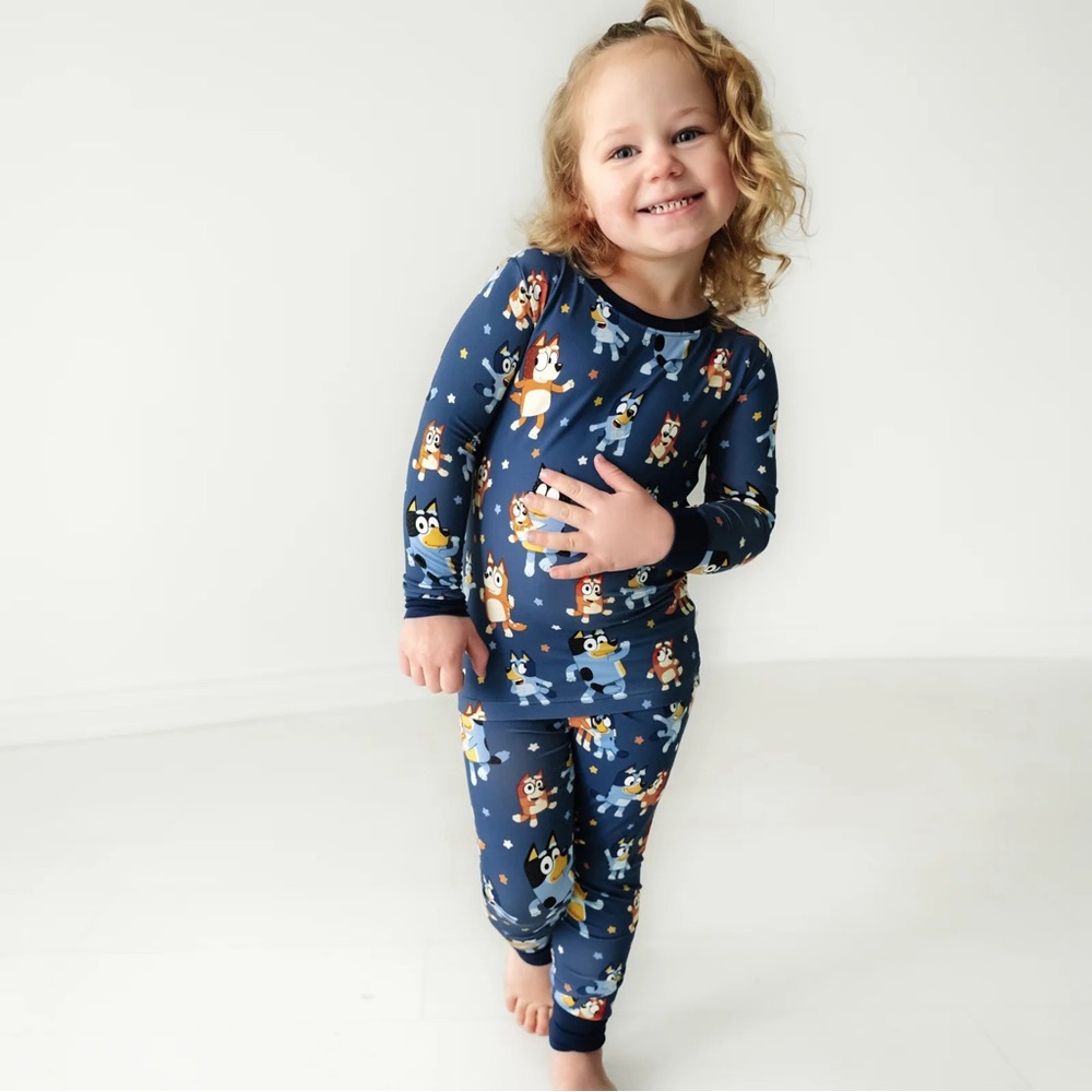 Little Sleepies Limited Edition Bluey Dance Mode Two-Piece Pajama Set - 3T